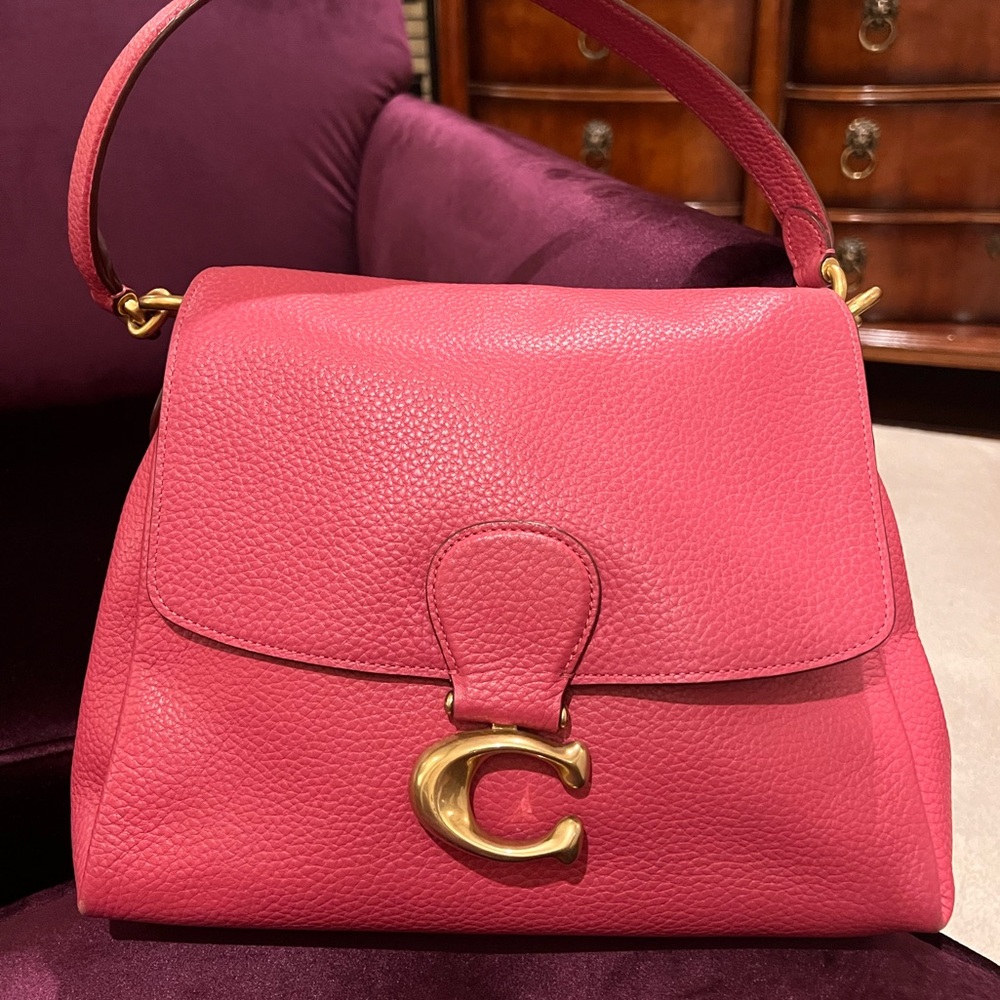 COACH Pebbled Leather Tabby Medium Size